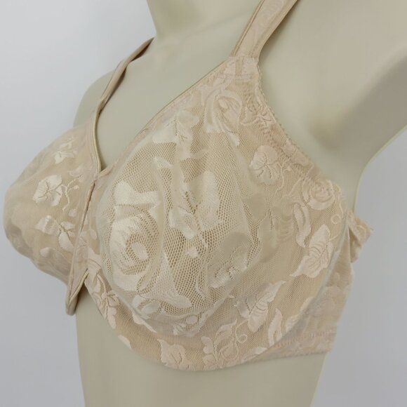 Wacoal 36DD 85567 Awareness Underwire Bra Sand Beige Unlined Lace Overlay Women - Picture 6 of 16